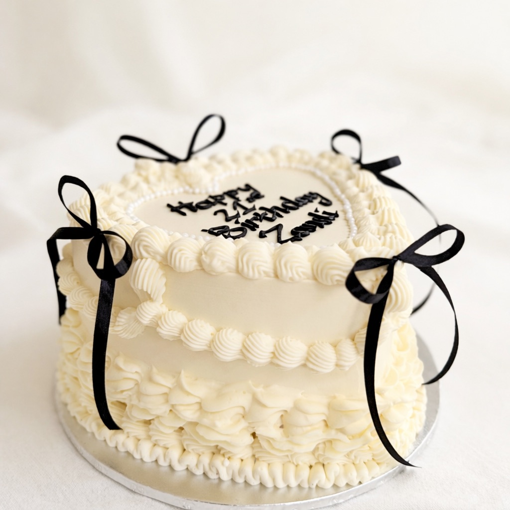White Heart-Shaped Cake